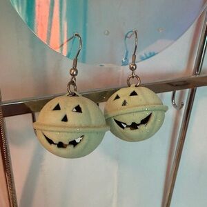 Glow In The Dark Jack-o'-Lantern Dangle Earrings